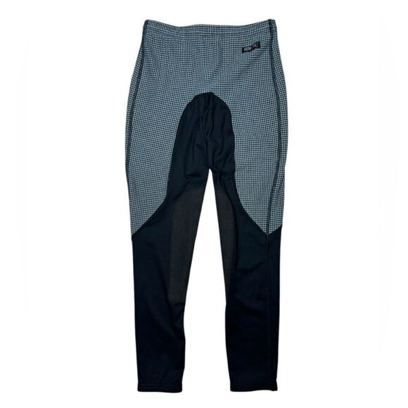 Kerrits Kids Black & Grey Houndstooth Equestrian Breeches Pants - Picture 1 of 8